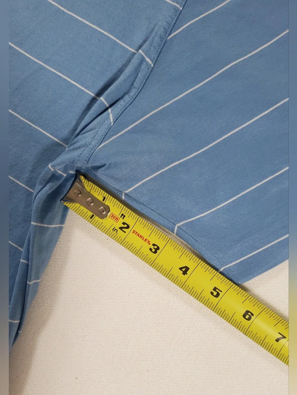 Ralph Lauren Purple Label Blue Striped 100% Cotton Polo Shirt Sz L Made In Italy